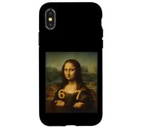 6 7 Sei sette meme 67 Divertente gergo alfa della Monna Lisa Gen Z Custodia per iPhone X/XS