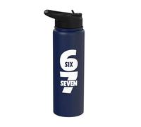 6 7 Sei sette meme divertenti 67 Scherzo adolescente di tendenza gergale alfa Stainless Steel Insulated Water Bottle