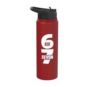 6 7 Sei sette meme divertenti 67 Scherzo adolescente di tendenza gergale alfa Stainless Steel Insulated Water Bottle