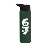 6 7 Sei sette meme divertenti 67 Scherzo adolescente di tendenza gergale alfa Stainless Steel Insulated Water Bottle