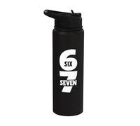 6 7 Sei sette meme divertenti 67 Scherzo adolescente di tendenza gergale alfa Stainless Steel Insulated Water Bottle