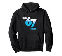 6 7 SEIS Sei geste Big Numbers Spagnolo Basketball Felpa con Cappuccio