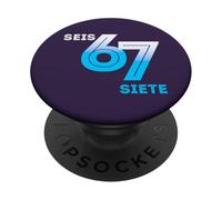 6 7 seis sei geste big numbers spagnolo basketball PopSockets PopGrip Adesivo