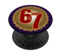 6 7 six seven geste big numbers basketball collana chef PopSockets PopGrip Adesivo