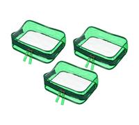 6.7"x2.4"x4.7" Trasparente Viaggio Toilette Borse,3pz PVC Trucco Borse,Verde