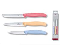 6.7116.34L1 Victorinox Set 3 Coltelli da cucina con Manici ligt red light orange