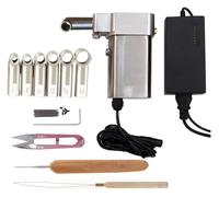 6/8/10/12/14/16mm Dreadlock Elettrico Portatile Macchina con Teste e Strumenti per DIY Dreadlocks Estensioni e Manutenzione