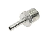 6 8 10 12mm Hose Barb Coda 1/8 "1/4" 1/2 "BSPT Filettatura Maschio Connettore Giunto Tubo di Raccordo SS304 In Acciaio Inox Accoppiatore adattatore(6mm Barb,1/8")