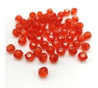 6/8/10/12mm Perline Acriliche Sfaccettate Perline Distanziatrici Sciolte per Gioielli Fatti A Mano Fai Da Te Collana Braccialetto Creazione di Gioielli All'ingrosso-Rosso, 8mm 50 pz