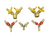 6 8 10 12mm Raccordo for tubo flessibile a Y Tipo a tre vie Valvola a sfera di intercettazione in ottone Raccordo for tubo Adattatore(12mm Male)