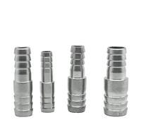 6 8 10-19 20-60 mm Tubo spinato Riduttore Connettore diritto Raccordo per tubo in acciaio inossidabile 304 acqua aria (14 mm-14 mm)