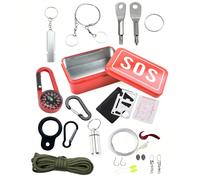 6/8/10 pezzi Set di attrezzi per sopravvivenza all'aperto, kit completo di attrezzatura per la sopravvivenza nel wilderness, scatola di soccorso, kit di sopravvivenza in emergenza Set da 6 pezzi,Set d