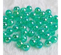 6 8 10mm 50-100 pezzi Perline rotonde acriliche colorate Mix di colori arcobaleno Perline distanziatrici sciolte per la creazione di gioielli Bracciale fai da te - Verde scuro - 6 mm circa 100 pezzi