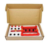 6/8/10mm Autocentrante Doweling Jig Punch Locator Tassello Jig Kit 1/4 3/8 5/16 "Guida for trapano Manicotto Strumento for la lavorazione del legno Falegnameria(Red Set No Drills)
