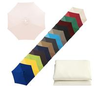 6/8 Stecche Telo Di Ricambio Per Ombrellone, Uv50+, Tessuto Di Ricambio Per Ombrellone, Coperture Di Ricambio Per Ombrellone 200cm 270cm 300cm, Resistente Allo Sbiadimento/Lavabile(Color:White,Size:8