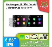 6.86 "Stereo per Peugeot J5 Fiat Ducato Citroen C25 1988-1994 Carplay Android Auto Android Car Multimedia 1 Din Radio Unità principale