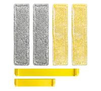 6 accessori adatti per aspirapolvere Kärcher per finestre: 4 panni in microfibra e 2 pezzi di ricambio in gomma, ricambio compatibile con aspirapolvere Kärcher WV6 WV6 Plus WV7