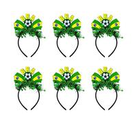 6 accessori per capelli per festival di calcio, vari temi, per tifosi entusiasti, stadio, feste