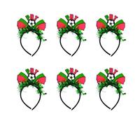 6 accessori per capelli per festival di calcio, vari temi, per tifosi entusiasti, stadio, feste
