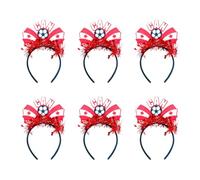 6 accessori per capelli per festival di calcio, vari temi, per tifosi entusiasti, stadio, feste