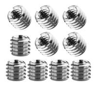 6 adattatori filettati per treppiede, 1/4 "a 3/8, adattatore filettato per treppiede, vite del dado del convertitore per fotocamera video treppiede monopiede ballhead del supporto e la luce