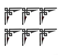 6 adesivi acrilici a specchio per pareti e armadi, con design diagonale per migliorare la riflessione della luce e la decorazione interna della stanza (nero)