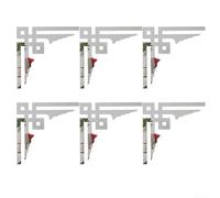 6 adesivi acrilici a specchio per pareti e armadi, con design diagonale per migliorare la riflessione della luce e la decorazione interna della stanza (argento)