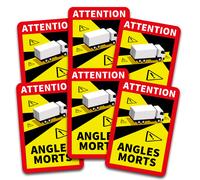 6 adesivi Angles Morts avviso angolo morto camion resistente ai raggi UV resi...