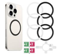 6 Adesivi Metallo per Caricabatterie Wireless MagSafe, Anello Magnetico Universale per iPhone 15 MagSafe + Galaxy S23, Universale Ring in Metallo Compatibile con iPhone 16/16e/15/14/13 Series