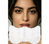 6 Adesivi per Lentiggini Oro/Argento Lucidi, Specialmente Progettati per le Donne, Materiale Impermeabile, Possono Essere Usati Come Adesivi per Tatuaggi Viso, Adatti per Danza, Musica, Trucco per Fes