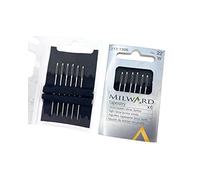 6 Aghi Lana Punta Tonda Metallo Cucito Milward Sharps Lunghi N° 22