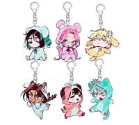 6 Alien Stages Chibi Figures Portachiavi AlienStages Carino Figure Cosplay Catena Gioielli