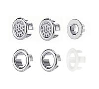 6 Anelli di Troppo Pieno, piletta tonda troppopieno, anelli di troppopieno del lavandino, anelli di scarico del lavandino per bagno, cucina