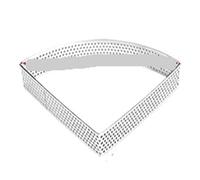 6 anelli for crostate perforati a forma di ventaglio in acciaio inox, for crostate di frutta, muffin, biscotti, dessert, antiaderenti, for utensili da forno fai da te(6pcs 7cm)