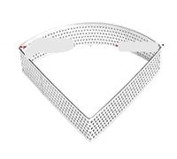 6 anelli for crostate perforati a forma di ventaglio in acciaio inox, for crostate di frutta, muffin, biscotti, dessert, antiaderenti, for utensili da forno fai da te(6pcs 9cm)