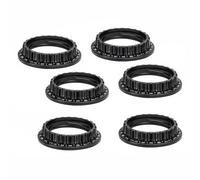 6 anelli per paralume E26, collare a vite in plastica nera, diametro interno 32 mm, fermo sicuro per lampade a sospensione, dadi di bloccaggio di ricambio per portalampada