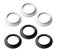 6 anelli riduttori per paralume, attacco E27 in plastica, anello di fissaggio esterno in plastica, anello di fissaggio per testa della lampada, anello adattatore per paralume, parti della lampada