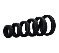 6 Anello di pressione nero Accessori da ginnastica per uomo Anello di silicone nero per uomo