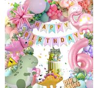 6 Anni Decorazioni Compleanni Ragazze, 6 Anni Decorazioni Palloncini Feste Compleanno Bambini, Decorazioni Compleanni Tema Dinosauro, Palloncini Forma Dinosauro per Compleanni 6 Anni Ragazze