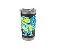 6 ANNI DINOSAURIO COMPLEANNO BIMBO DINOSAURIO 6° COMPLEANNO Bicchiere termico in acciaio inox doppia parete