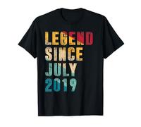 6 anni regalo leggenda dal luglio 2019 Vintage 6° compleanno Maglietta