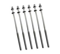 6 aste di tensione per tamburo M5 viti di montaggio per percussioni Accs Build M5 x 120 mm, argento