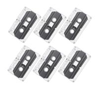 6 Audiocassette Vergini Registrabili da 30 Minuti Custodia Rigida | Plastica Resistente, Quindici Minuti per Lato, Facili da Usare, Protezione Dai Danni, per Compleanni e Feste