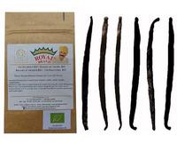 6 baccelli di vaniglia organico, extra qualità, 13-18 cm