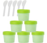 6 barattoli di plastica vuoti for maschera facciale rosa da 200 ml(Green,100ml)