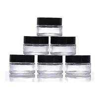 6 barattoli per cosmetici in vetro, contenitori vuoti ricaricabili con coperchio a vite e inserti bianchi, contenitori per cosmetici, 6 x 20 ml