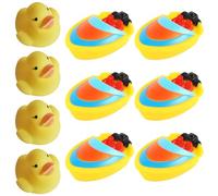 6 barche giocattolo da bagno, 4 pezzi, piccola anatra, giocattolo da bagno, giocattolo galleggiante, giocattolo da bagno, giocattolo da bagno