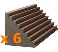 6 Bass Trap scanalata 80x30x30 triangoli trappole basse frequenze audio