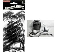 6 bastoncini di carbone per disegno artistico e artisti, quadrati, per schizzi, blocchi di carbone, set di matite da disegno, strumenti per fai da te, disegno, ombreggiatura, principianti e artisti