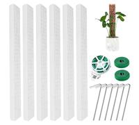 6 bastoncini di muschio per rampicanti, 61 cm, estensibili per piante, con fascetta per cavi da 30 m, 6 chiodi e 2 rotoli in per piante da interno, giardino, piante rampicanti
